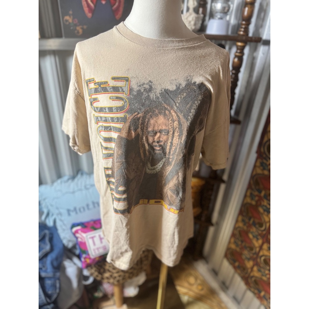 Lil Durk Graphic T Shirt Beige Hip Hop‎ Rap Music Concert Tour Large